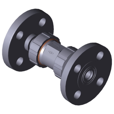 Ball check valve Series: 561 PVC-U Flange PN16